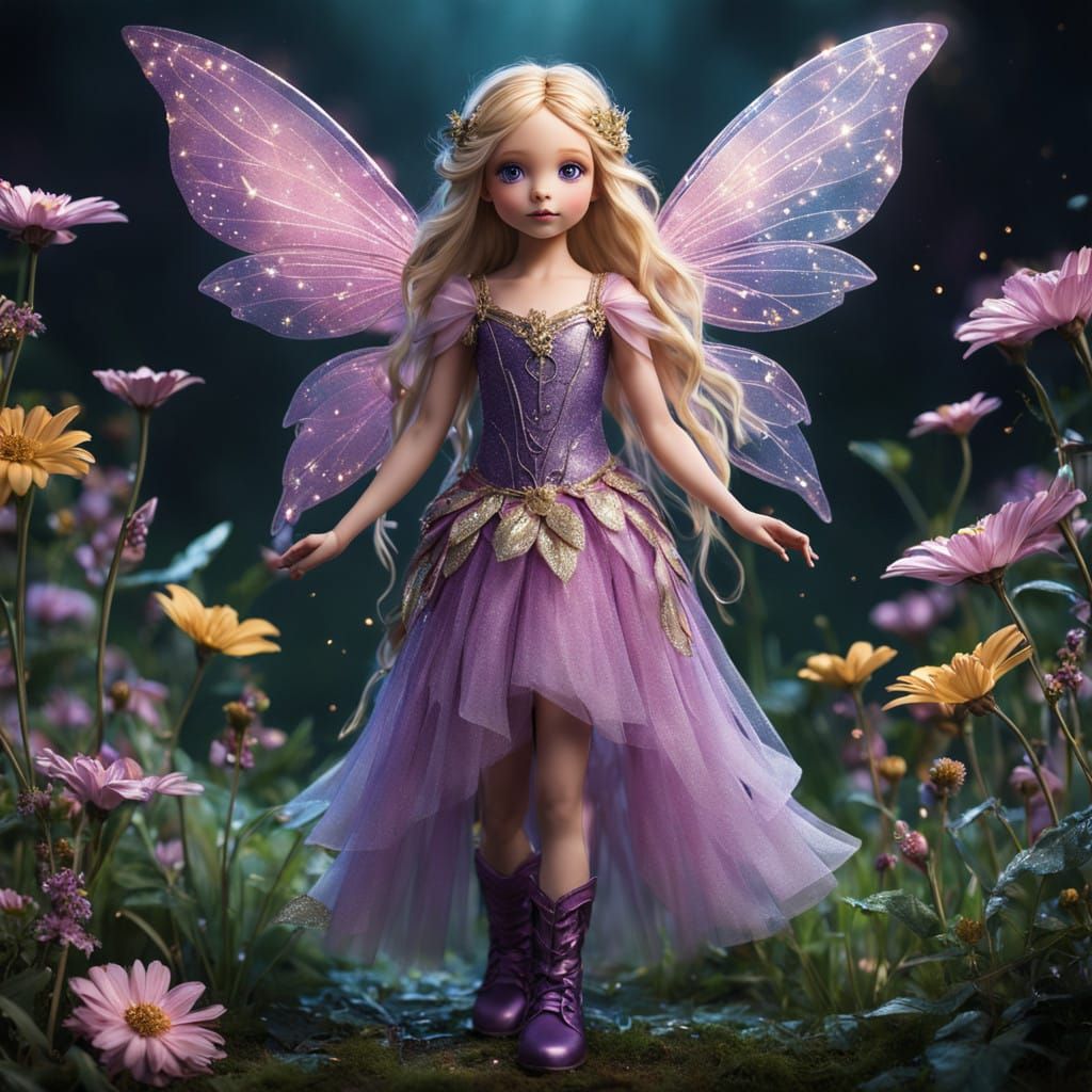 Whimsical Baby Fairy in Vibrant 3D Digital Art