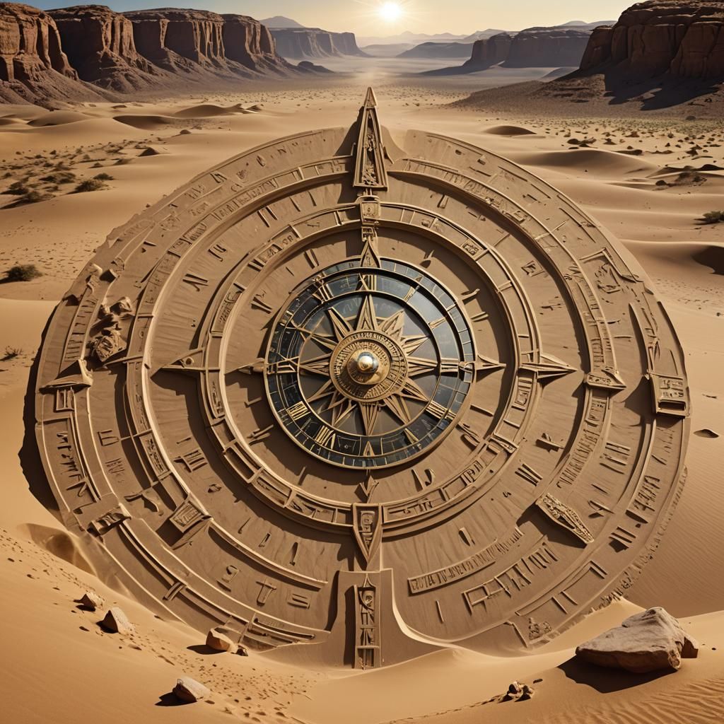 Desert Stargate: Ancient Alien Portal in Fantasy Art