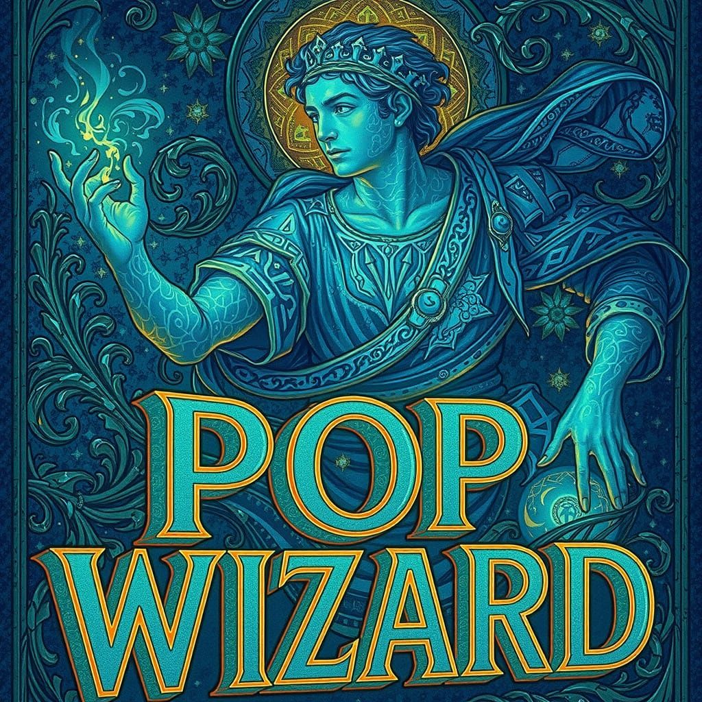 Bioluminescent Wizard in Renaissance Robes