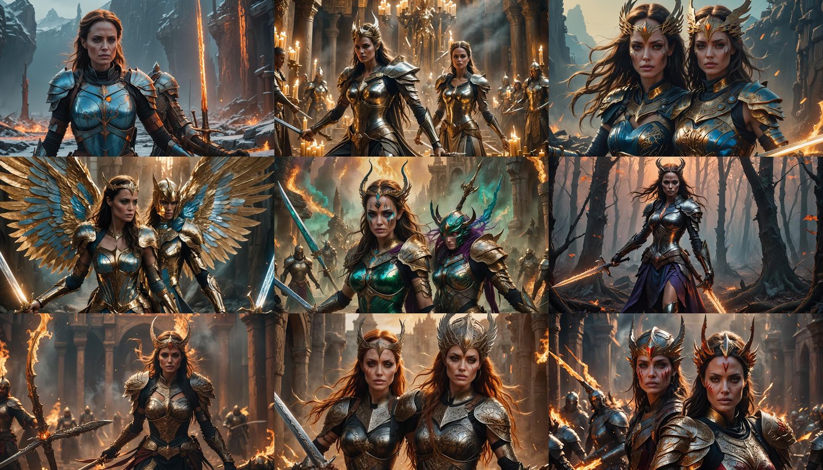 Goddess Lookalike in Armor with Blazing Eyes