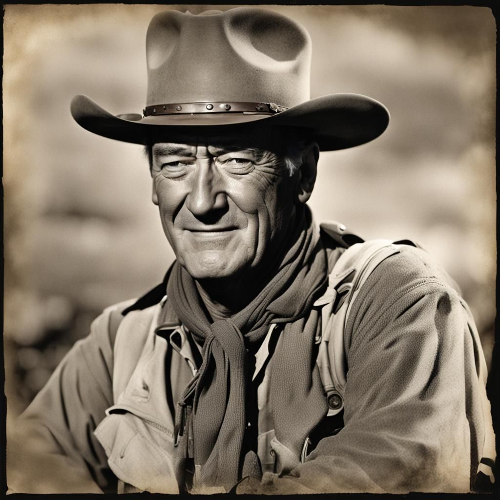 John Wayne AI Image in Western Style