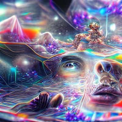 Astral Cosmic Illustration of Transcending Reality