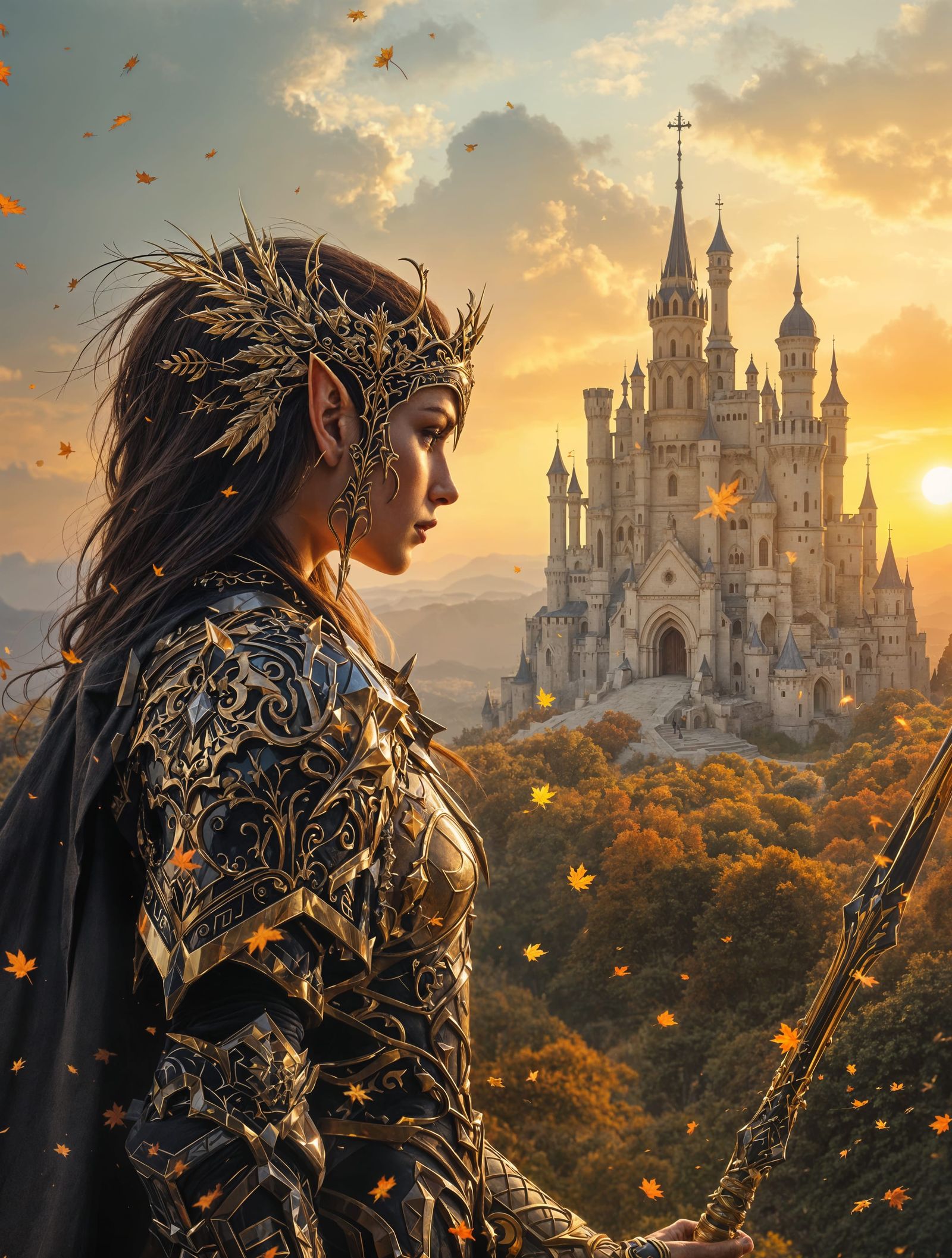 Epic Fantasy Guardian of Autumn Castle