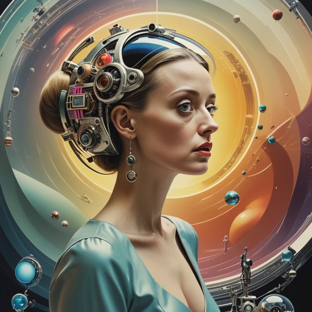 Philosophical View of Human Life: Retrofuturist Movie Poster