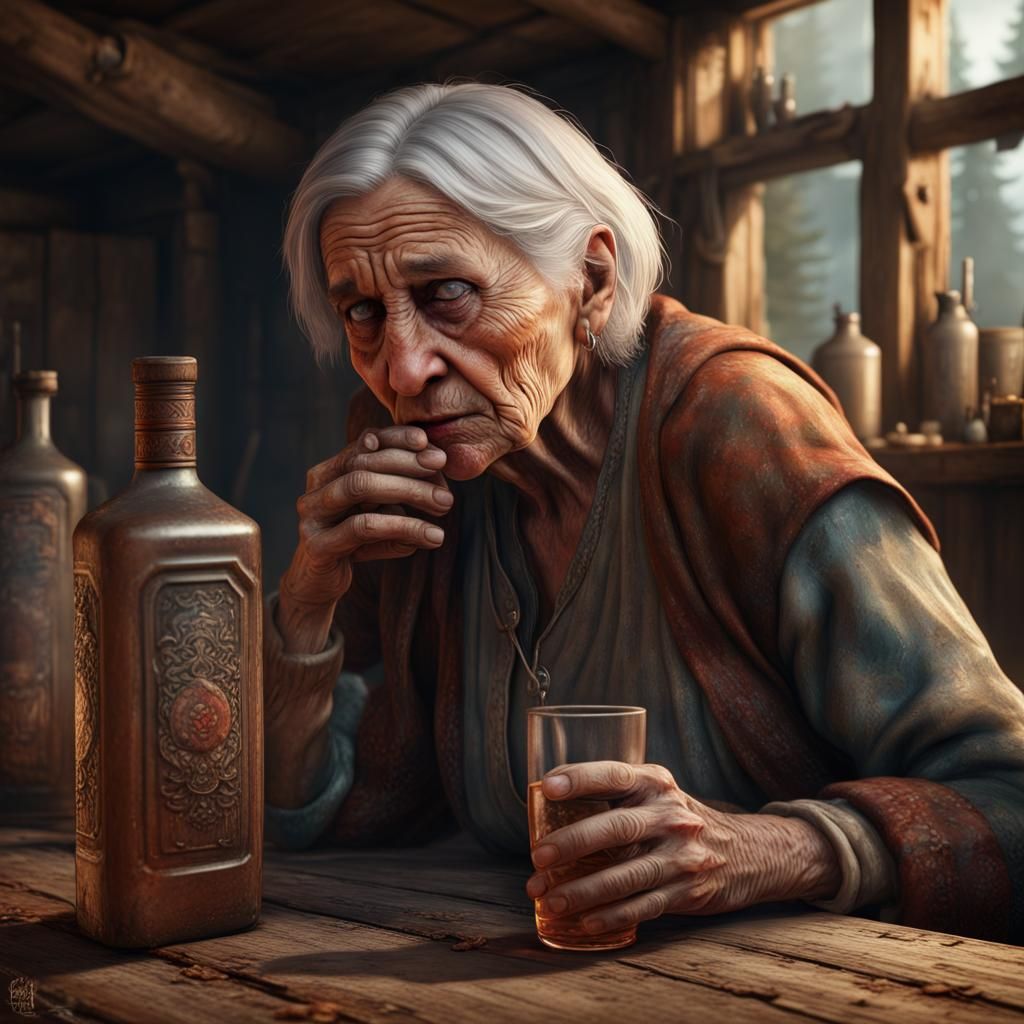 Post-Apocalyptic Woman's Lament: Detailed Matte Painting