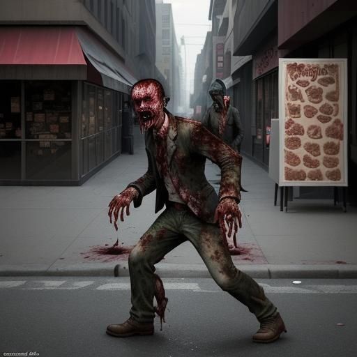 Zombie Apocalypse Survivor: Running Through Desolate Streets