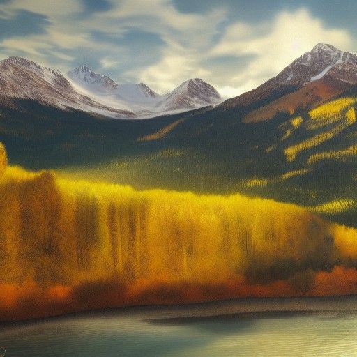 Detailed Matte Painting of Aspen Trees