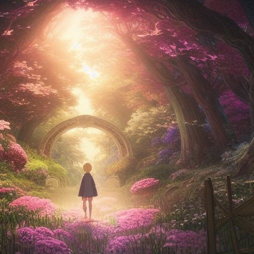 Magical Gateway to Fantasy Landscape: Studio Ghibli Style