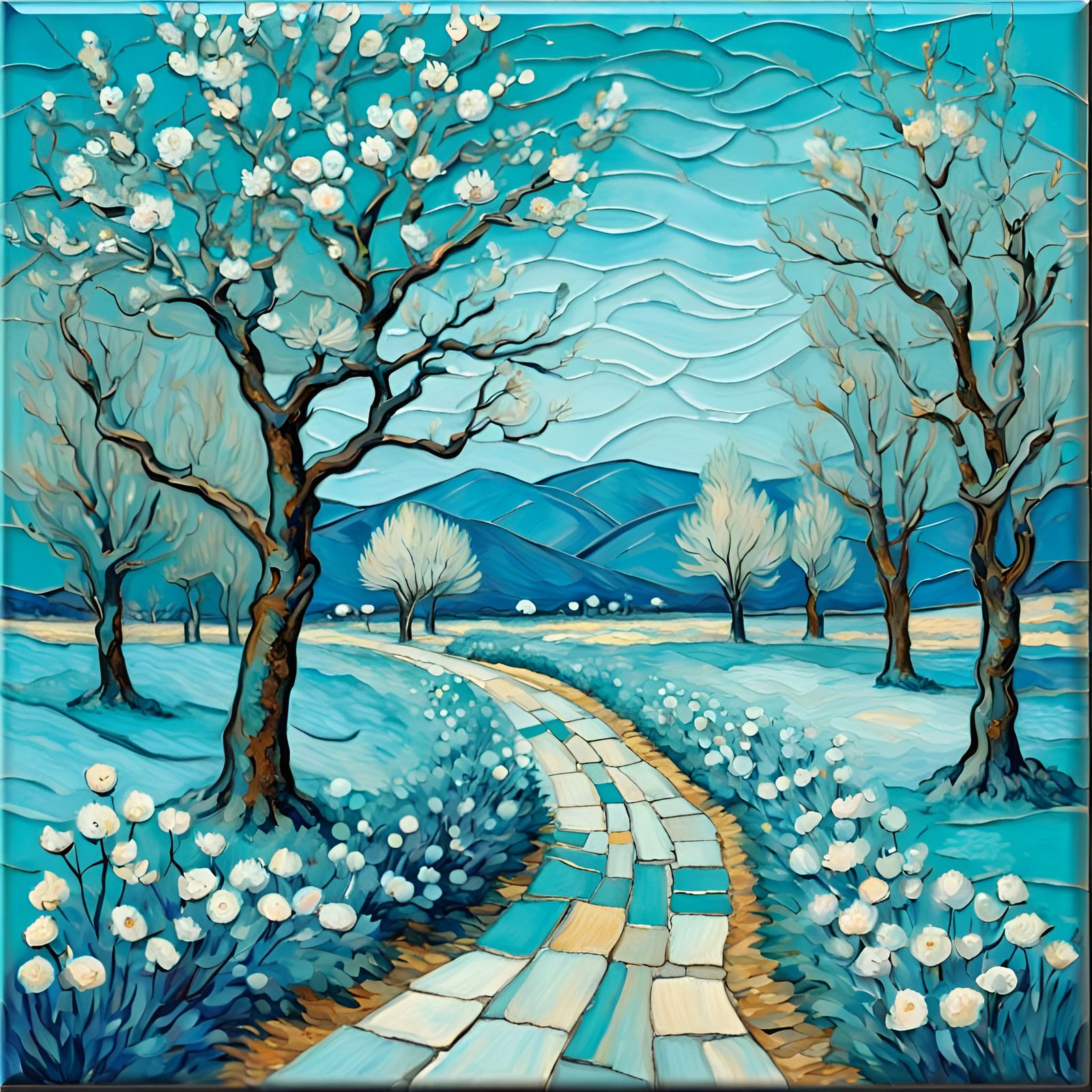 Seasonal Life Cycle in Van Gogh Style