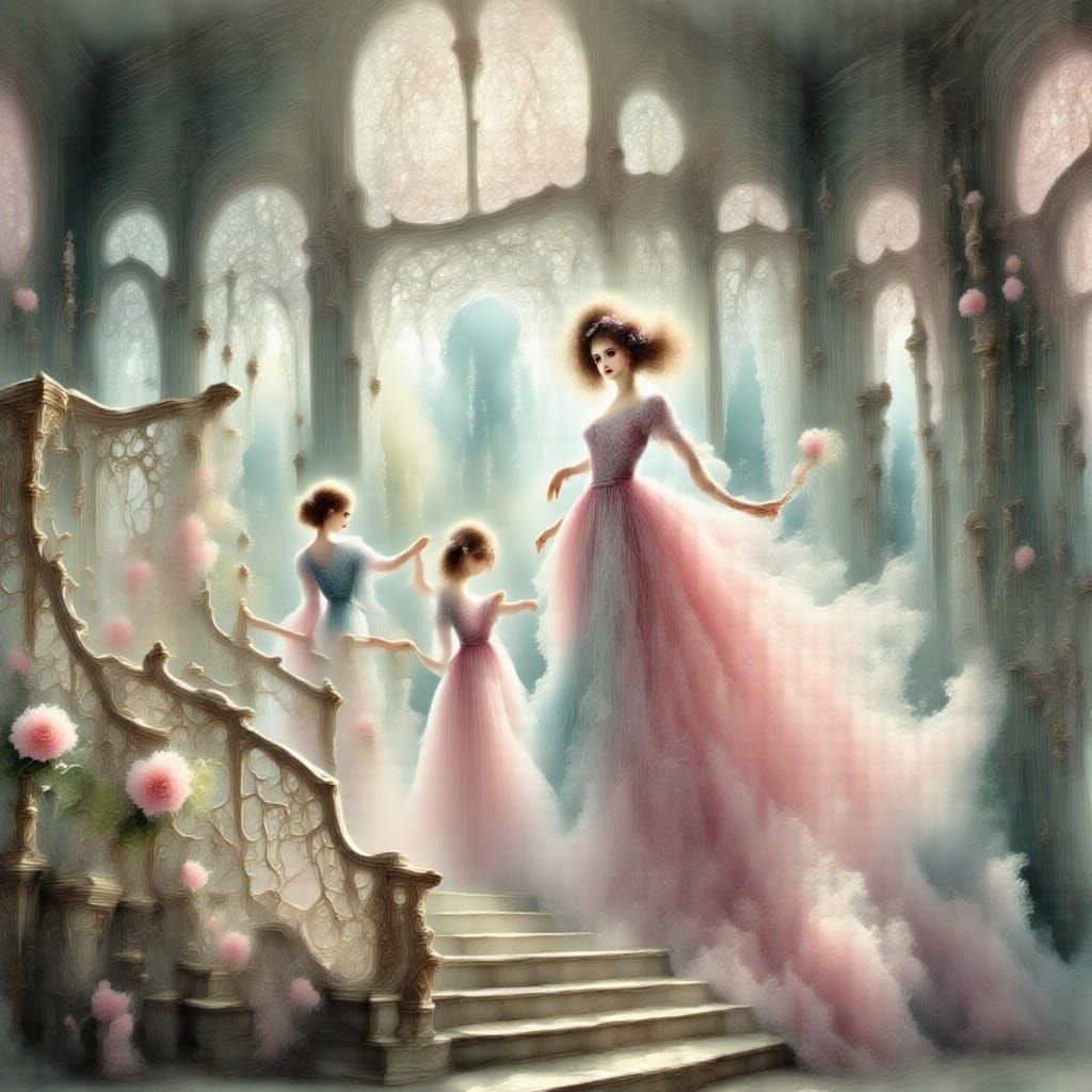 Elegant Fantasy Birds in Enchanting Forest