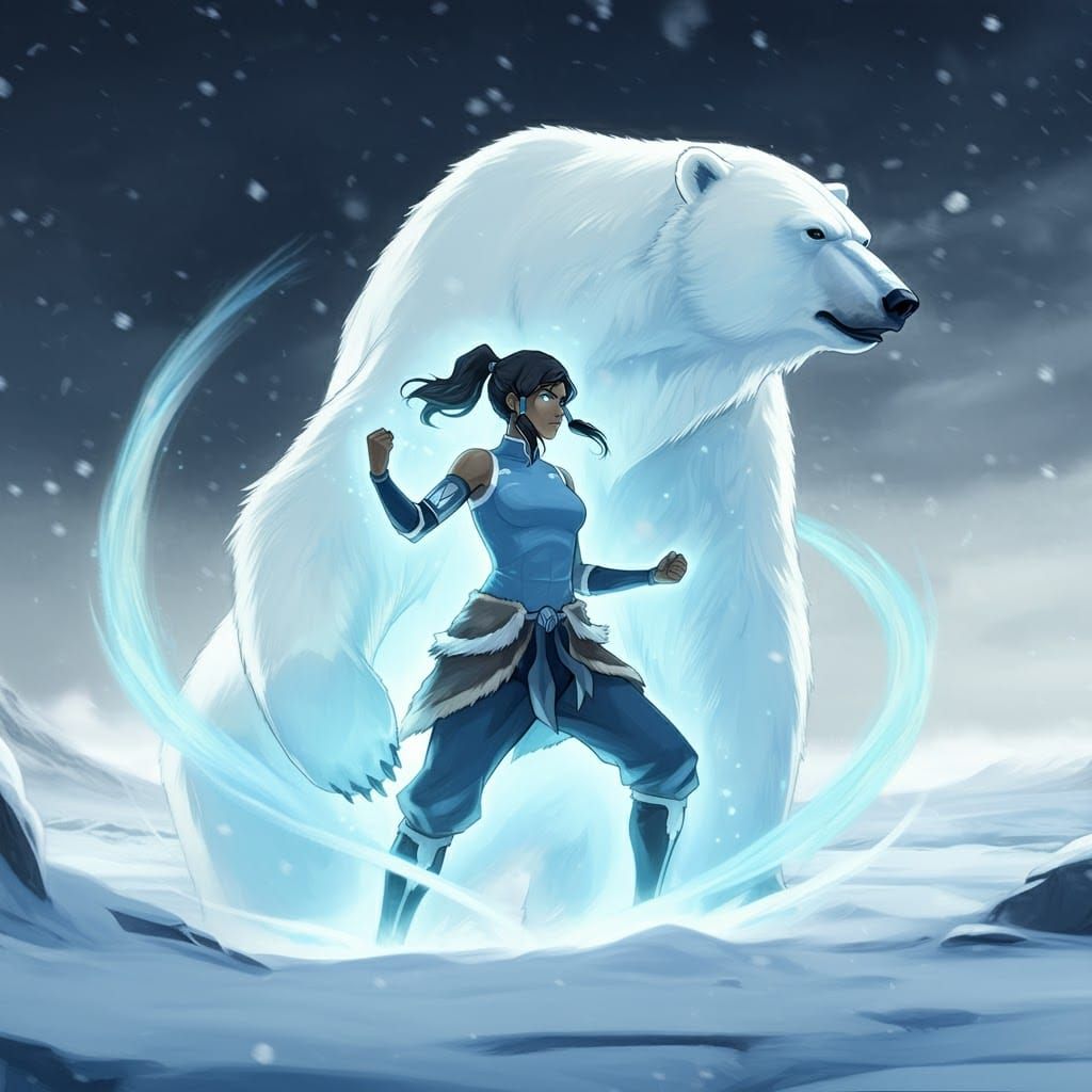 Korra and Naga