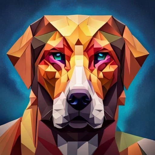 Geometric Art ~ Hound Dog