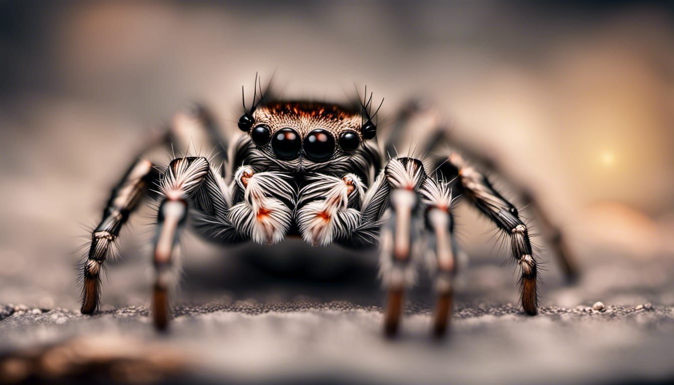 Hyperrealistic Jumping Spider Close-Up, 64 Megapixels