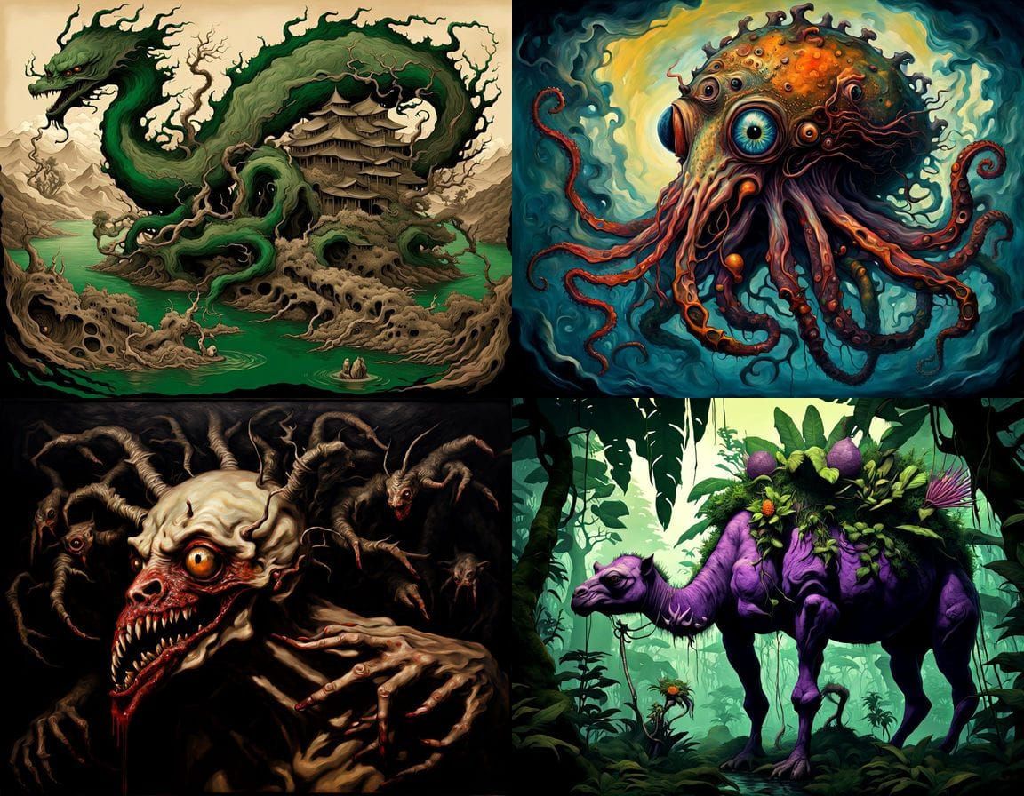 Surreal Mutant Zygote in Egon Schiele Style