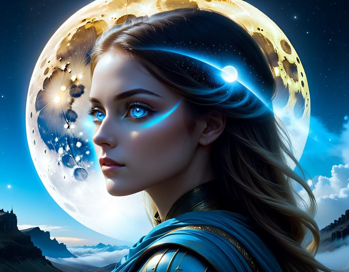 Dreamy Moonlit Vision in Photorealistic Digital Art