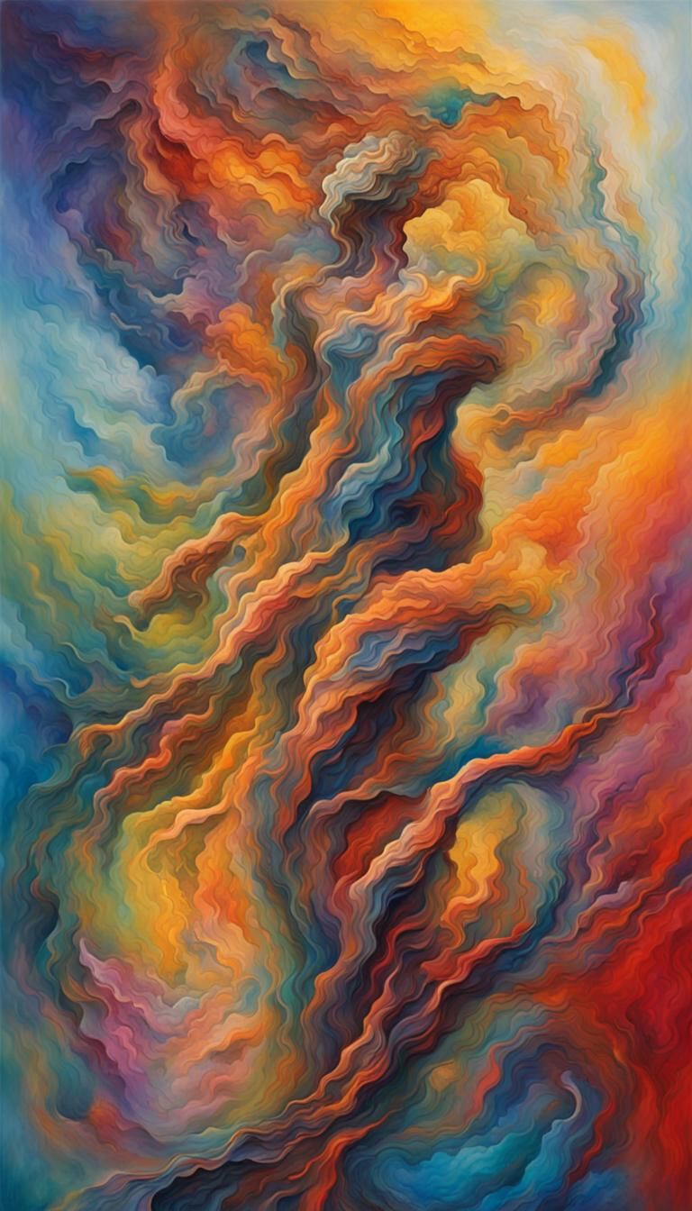 Sentient Art: Colors Dancing to the Artist's Emotions