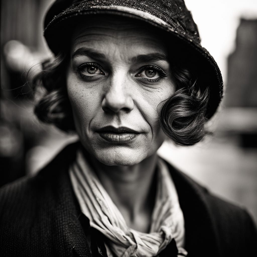 Glamorous 1920s Newspaper Woman Portrait