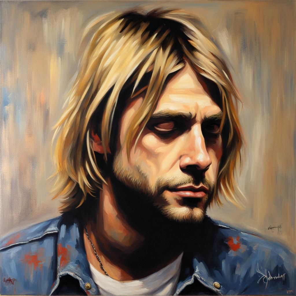 Kurt Cobain Oil Painting by James Gurney