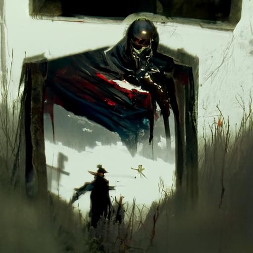 Sinister Vision of Desperation in Dark Fantasy Style