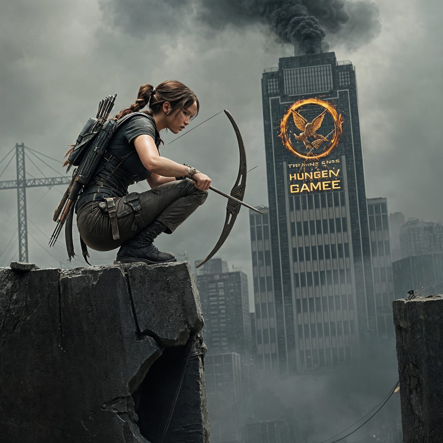 Katniss Everdeen in Gritty Urban Arena