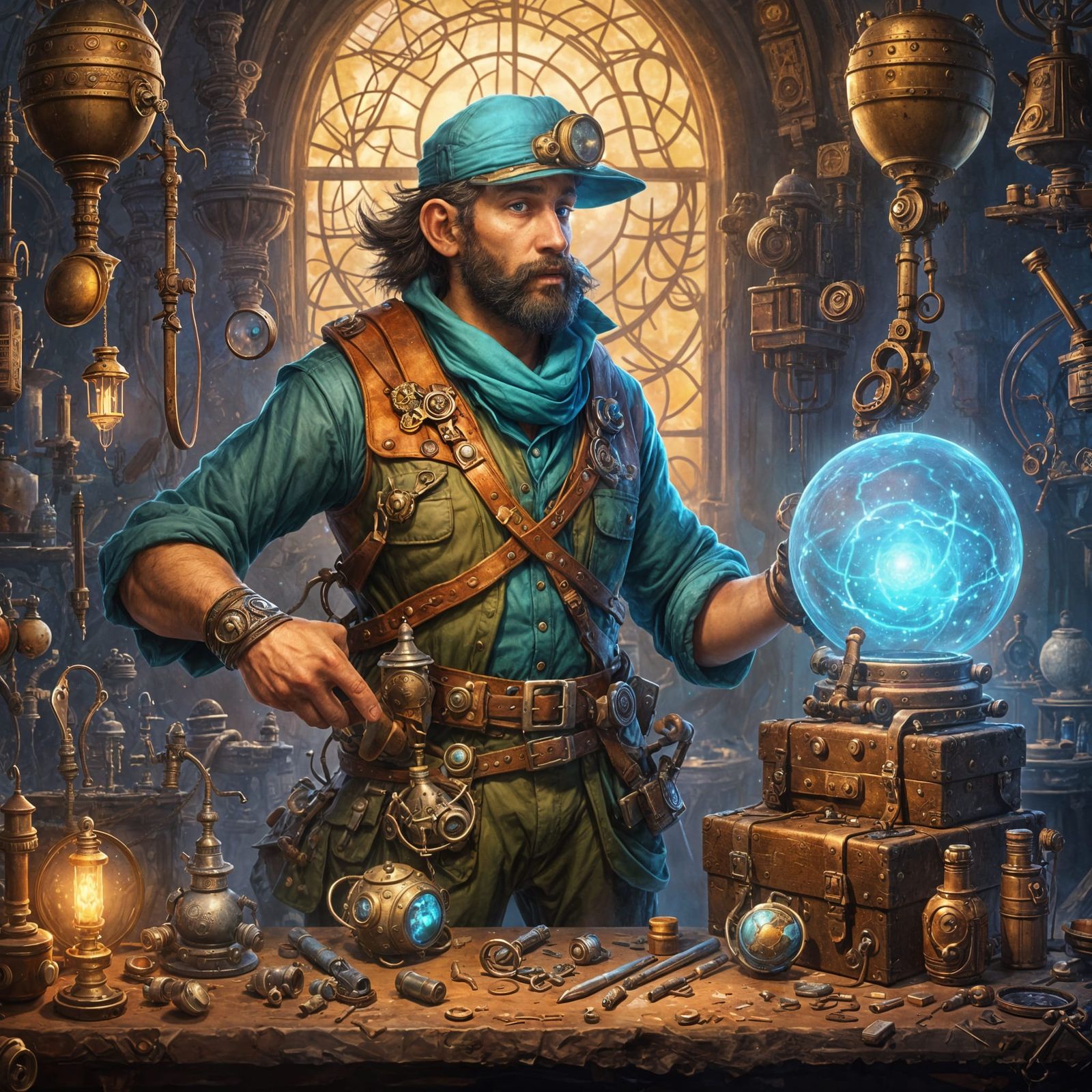 Gonzo postapocalyptic, eccentric mechanic with mystical artifacts