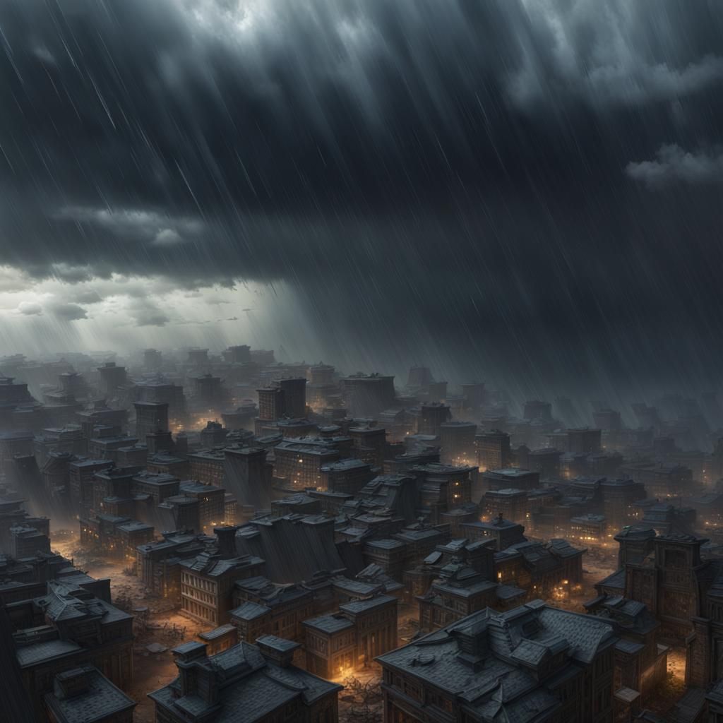 Dramatic Storm Clouds Gathering: Digital Matte Painting