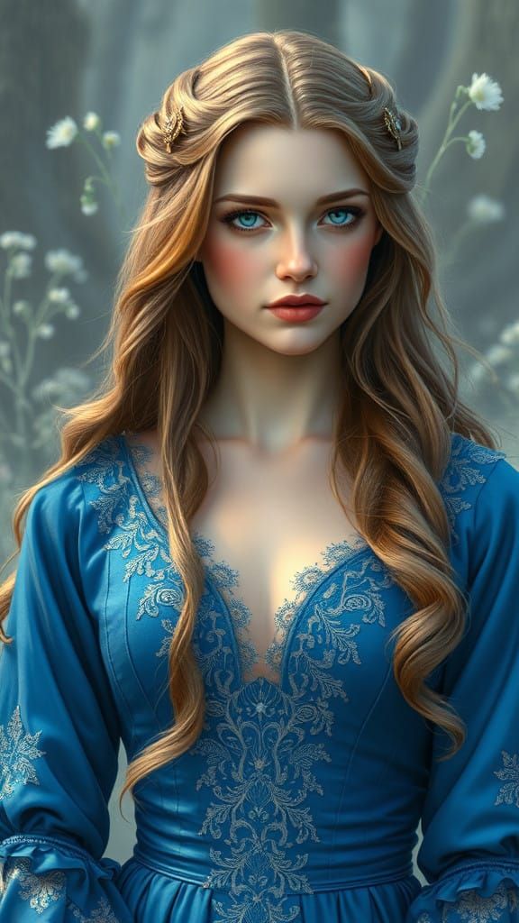 Ethereal Royal Princess in Medieval Fantasy Setting