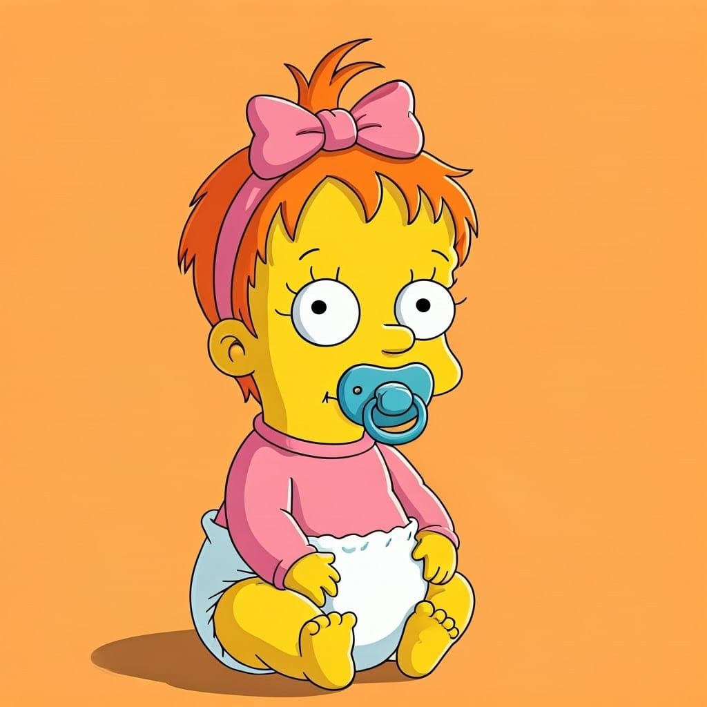 Simpsons Character Girl in Whimsical Style