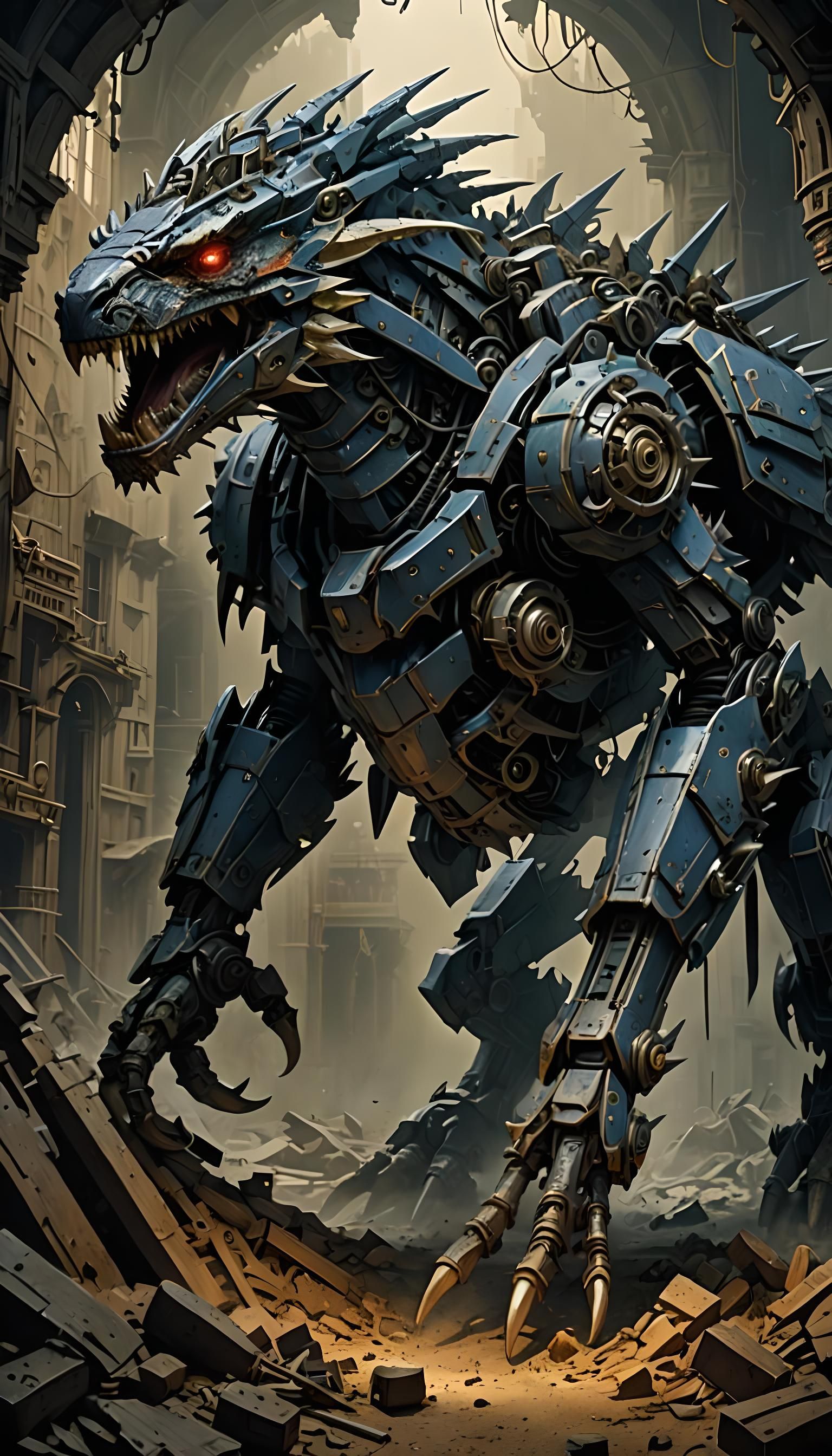 Horrific Creature in Gustave Doré Style