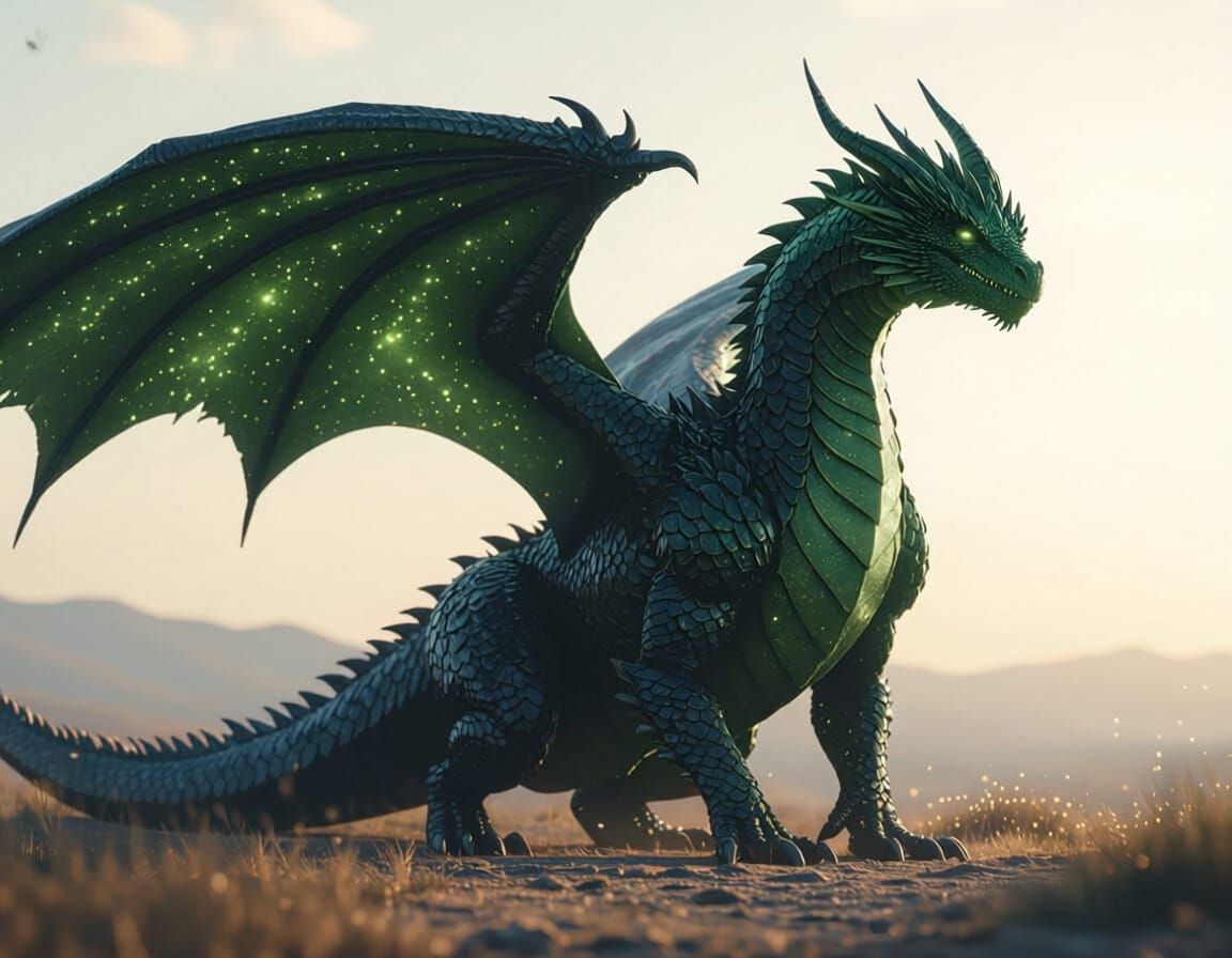 Majestic Creation Dragon in Gentle Light