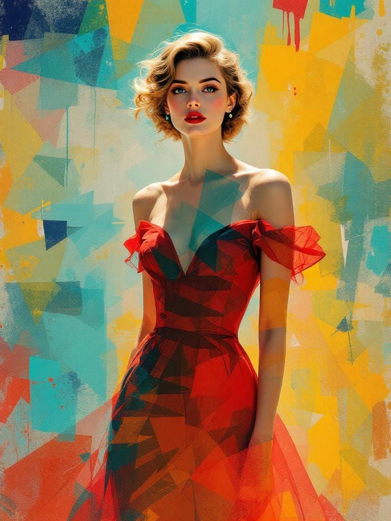 Abstract Pin-Up Fusion: Kandinsky, Frankenthaler, and Sargen...