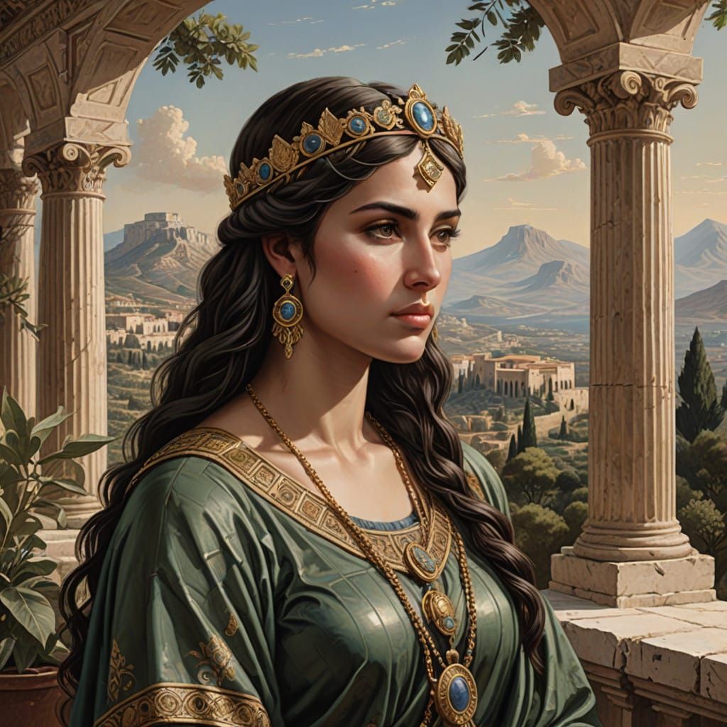Regal Young Woman in 12th Century BCE Argos Attire
