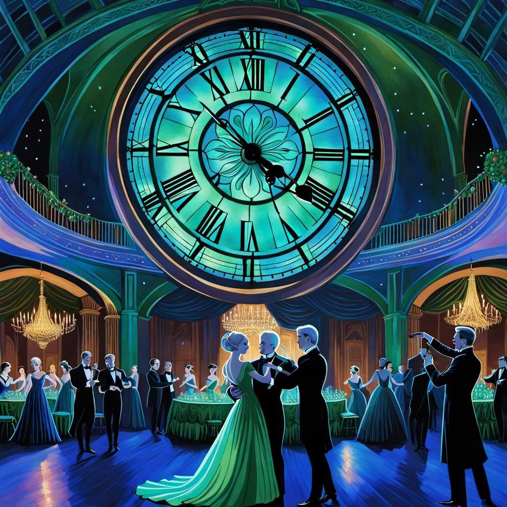 Grand Ballroom Winter Solstice Ball Storybook Illustration