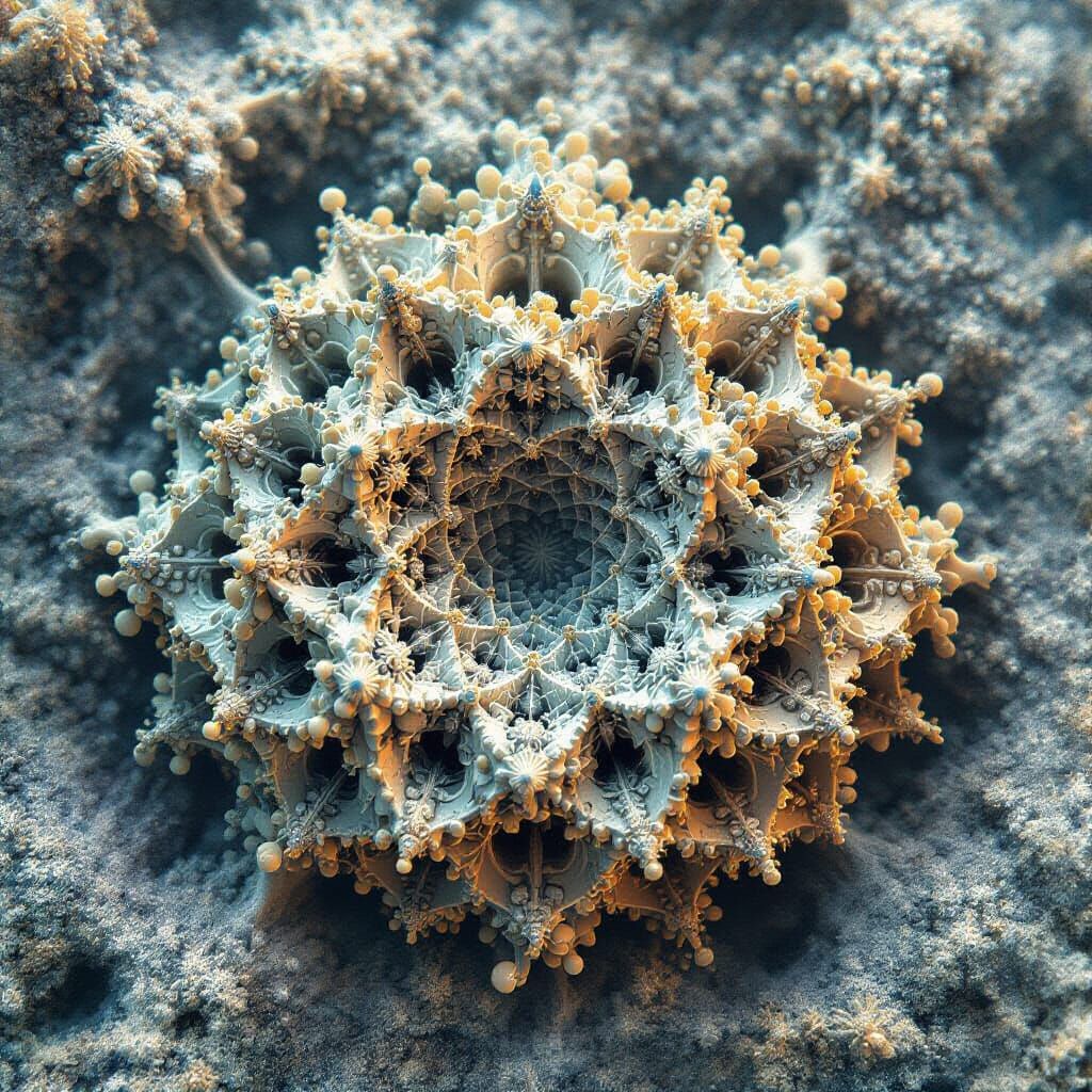 Photorealistic 3D Render of Evolving Fractal Manifold