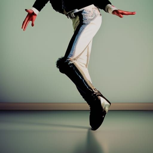 Michael Jackson Moonwalk Dance in Photo