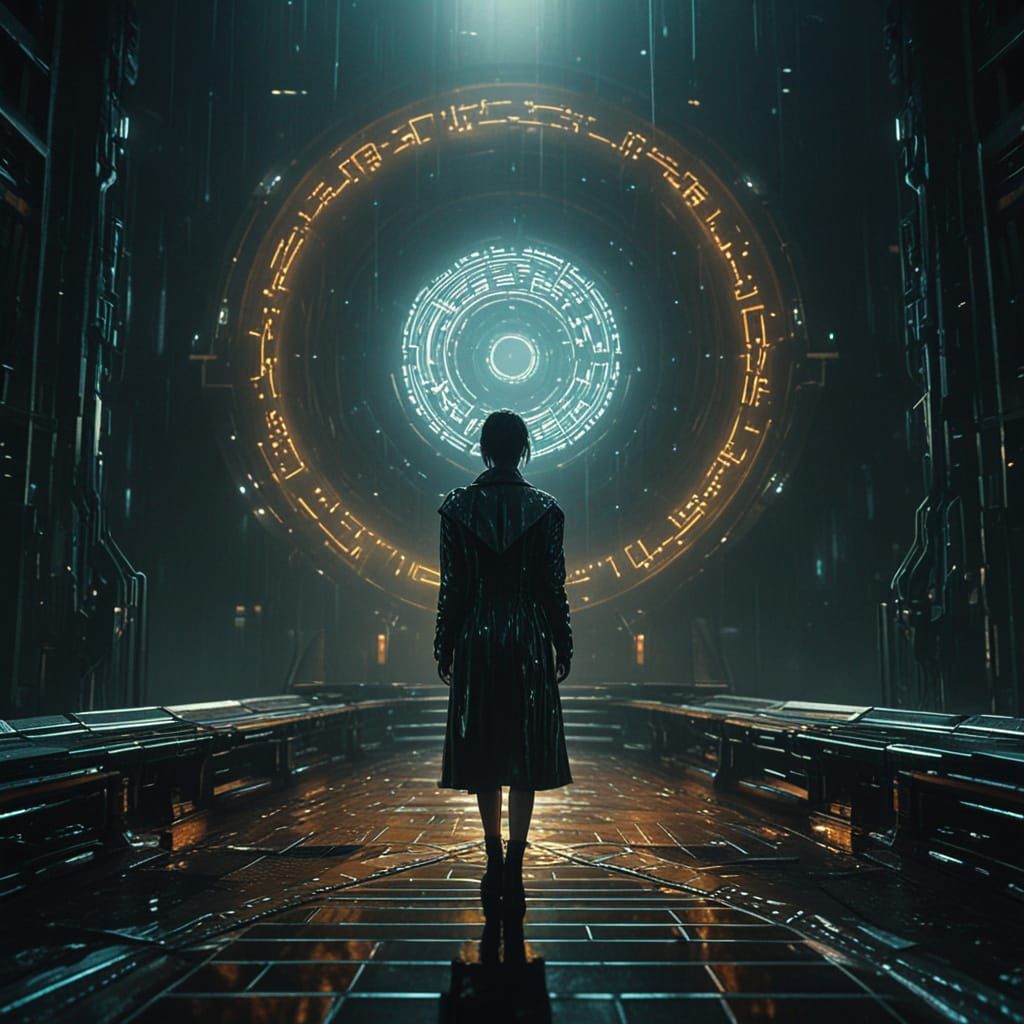 Ana de Armas Hologram in Futuristic Blade Runner Scene