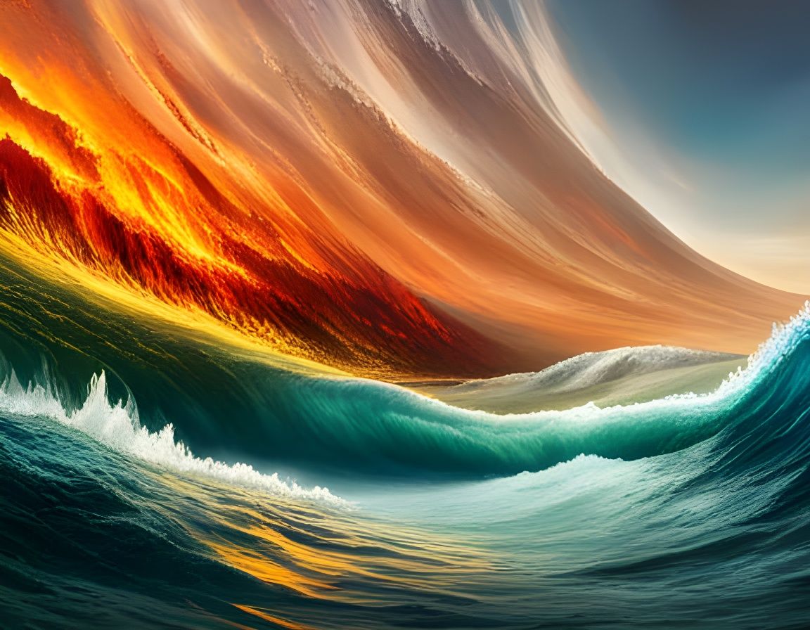 Epic Parting of the Red Sea in Hyperrealism