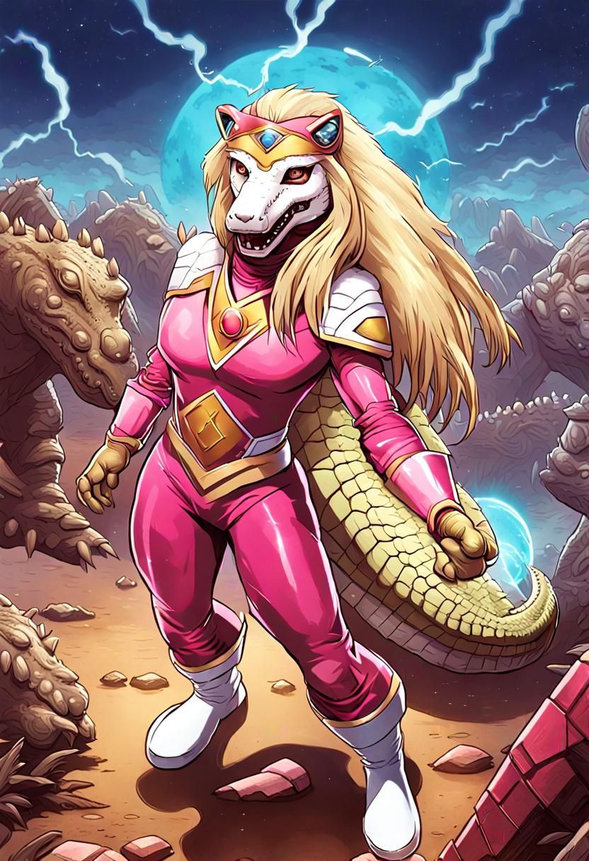 Kaiju Crocodile Anthro in Comic Book Art