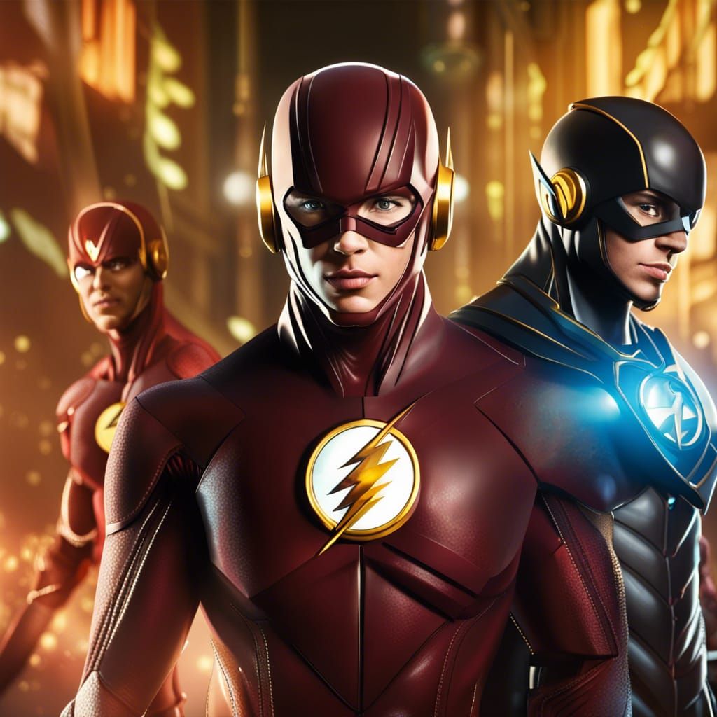 Dynamic Flashpoint Poster in Detailed Matte Painting Style