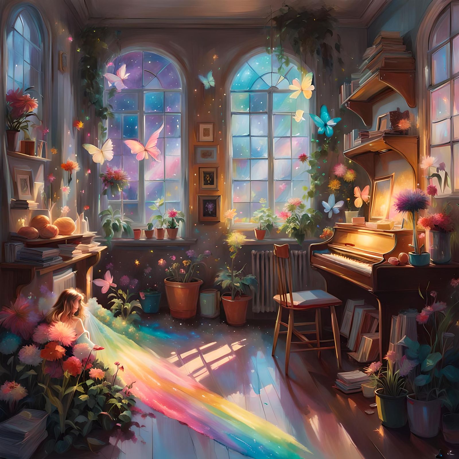 Detailed Fairy Painting in Vibrant Digital Style