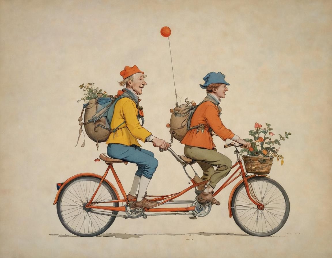 Humorous Invention Illustration in Robinson Style