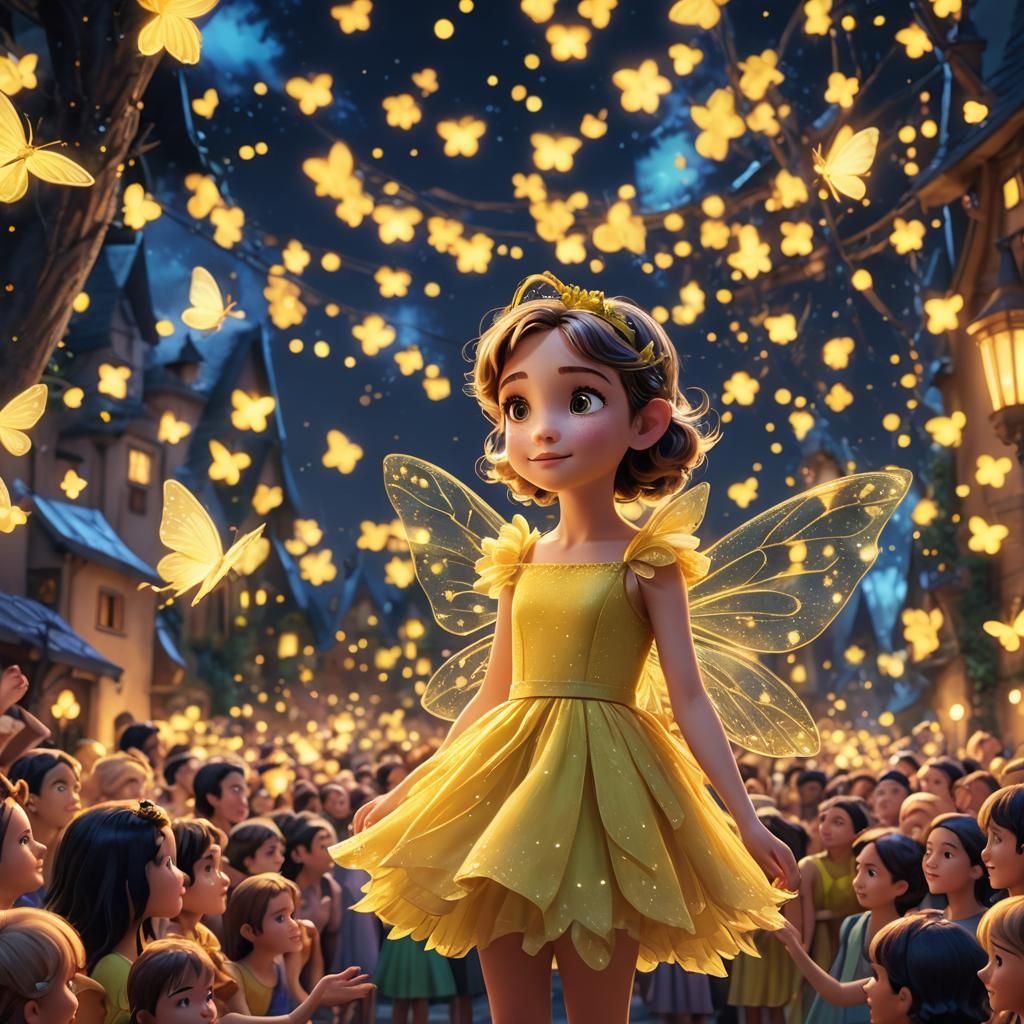 Cute Fairy Attends Kingdom Party in Dreamy 3D Render