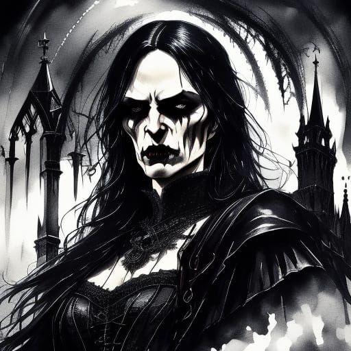 Dark Gothic Vampires in a Shadowy Kingdom