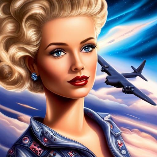 1950s Air Force Barbie with Atomic Backdrop