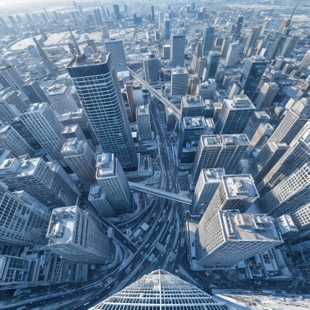 Bird’s-eye view city