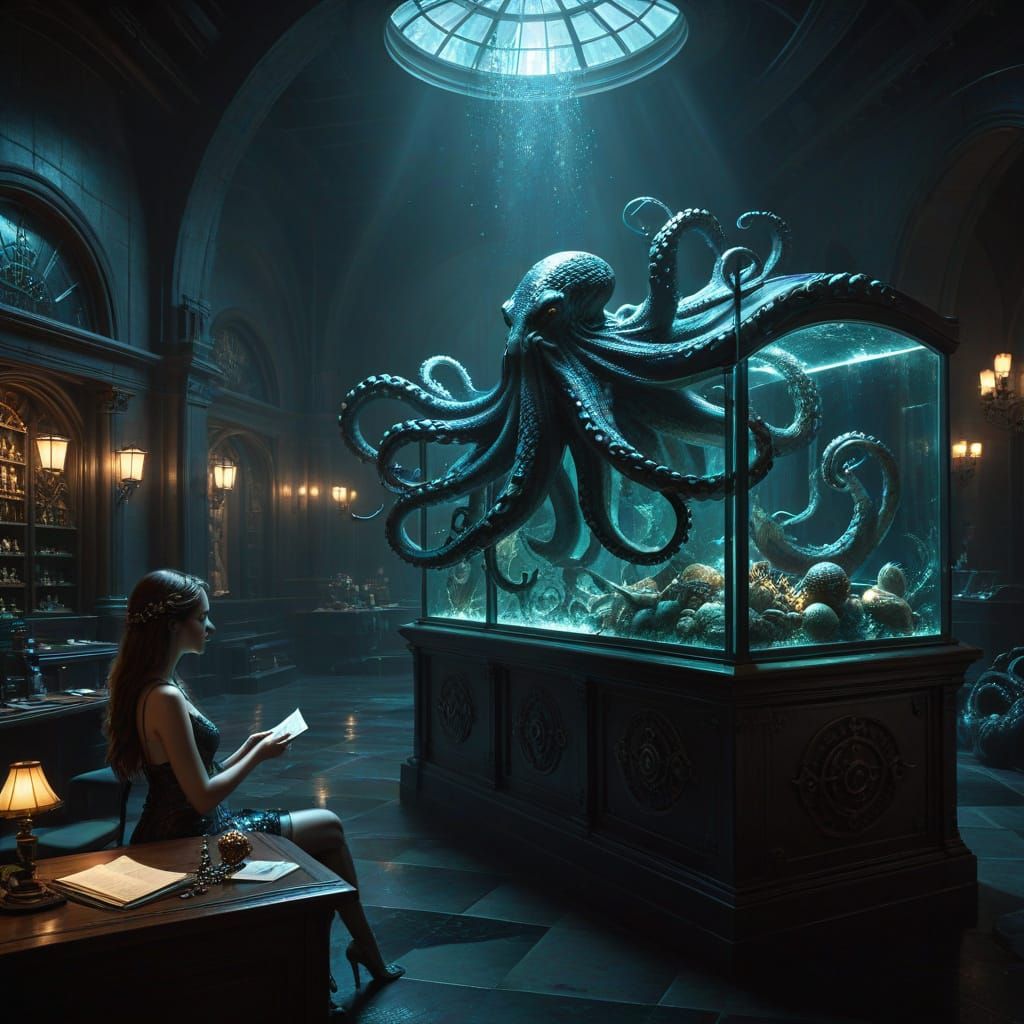 Mermaids Banking with Octopus Cashier in 16k