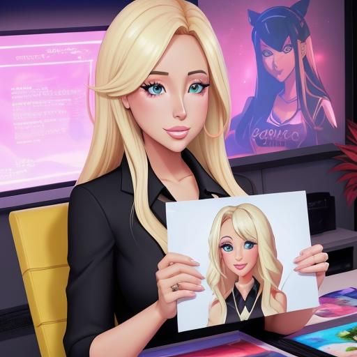 Kayleigh McEnany as a Sim in Anime Style