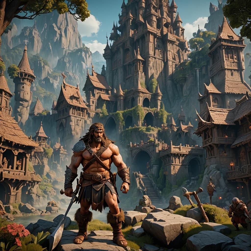 Attila the Barbarian in Detailed Matte Painting