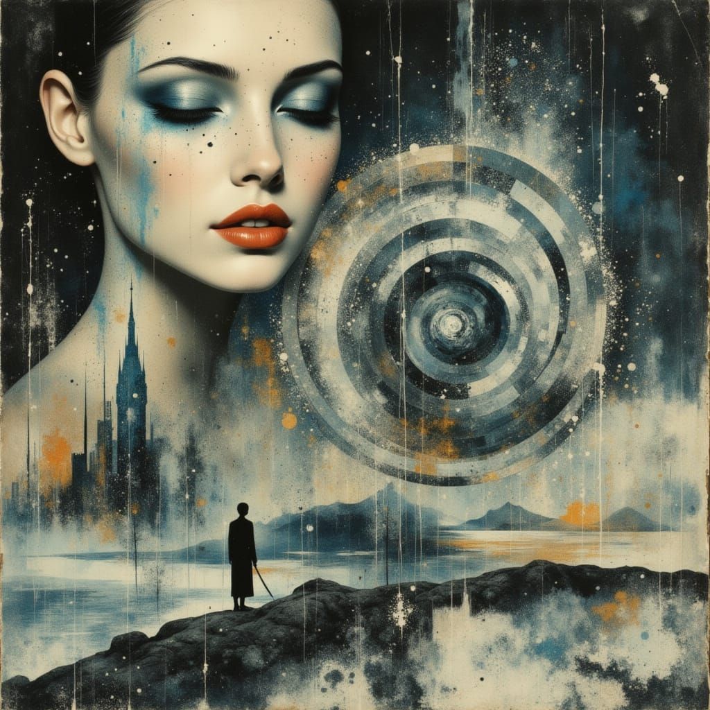 Cold as Ice Woman in Dramatic Digital Art Style