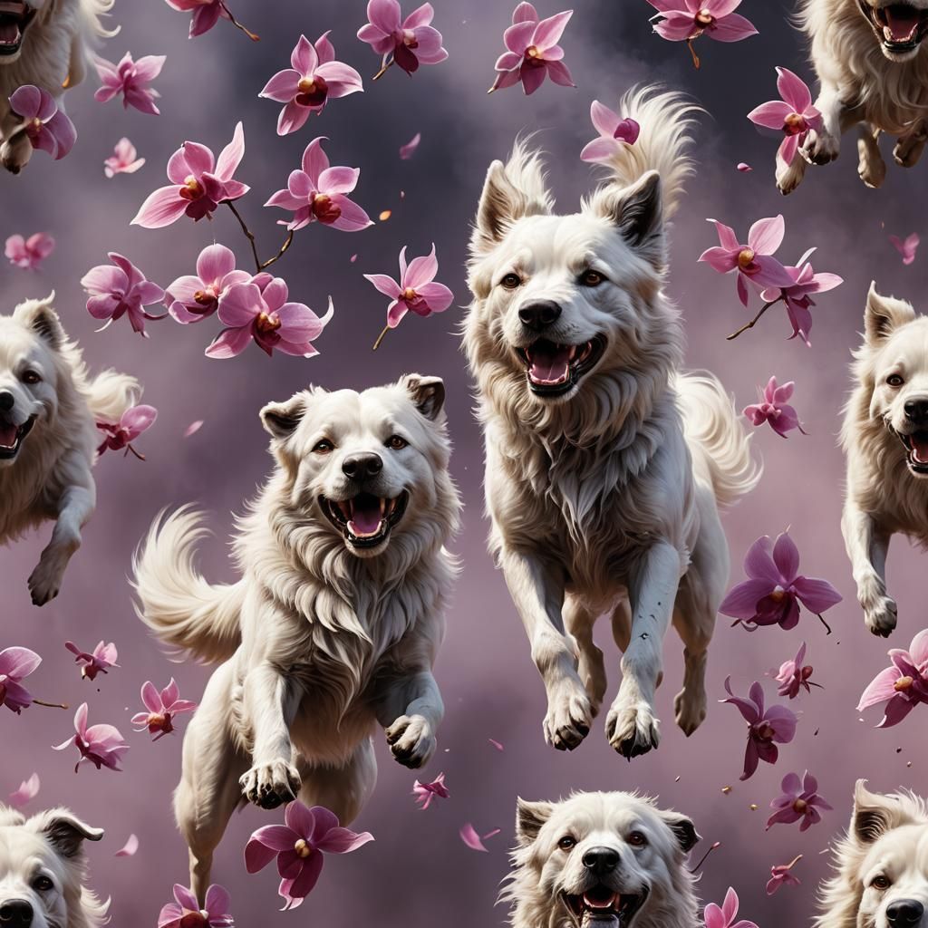 Realistic Hunt Dogs in Vivid Detail